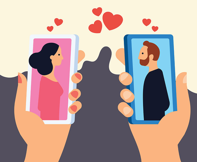 online-dating-vector-illustration