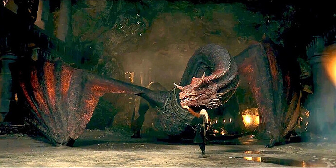 Daemon Targaryen dengan Carax dirantai di House of the Dragon