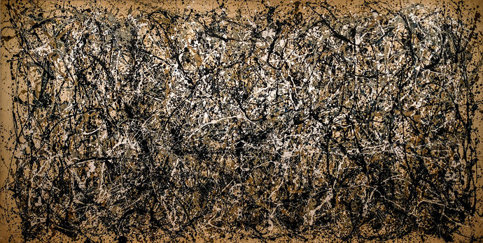 Lukisan Jackson Pollock dengan judul One 1950