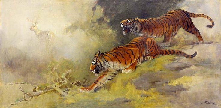Manakah Lukisan  Harimau yang terbaik menurut anda Seni 