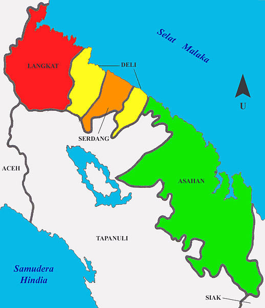 Wilayah Kesultanan Deli pada tahun 1930