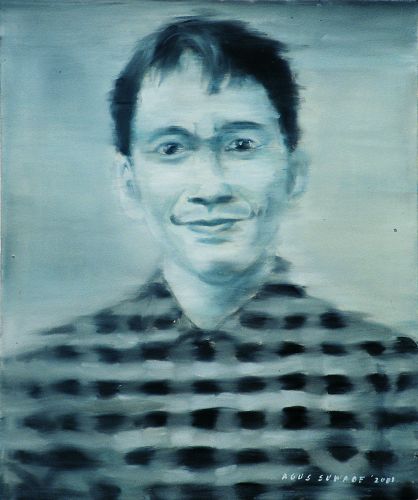 Agus Suwage, Panning, 50 cm x 60 cm, Oil on canvas, 2001