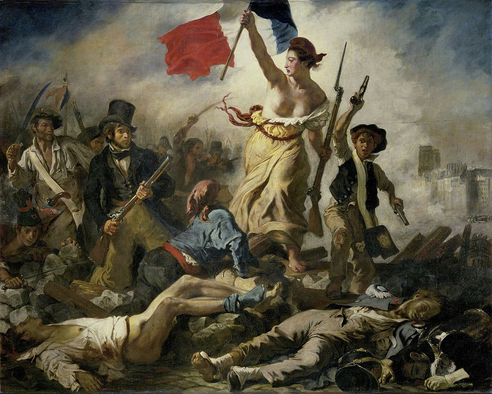 lukisan Liberty Leading the People (1830). Eugène Delacroix