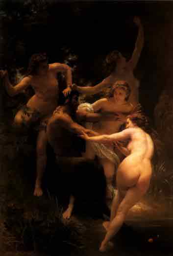 Nymphs and Saytr by William Adolphe