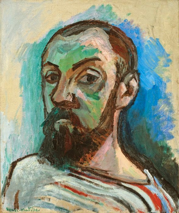 Henri Matisse, Self-Portrait in a Striped T-shirt, 55 cm x 46 cm , Oil on canvas, 1905, Statens Museum for Kunst