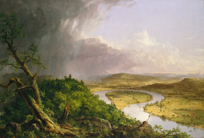 lukisan The Oxbow (1836). Thomas Cole.