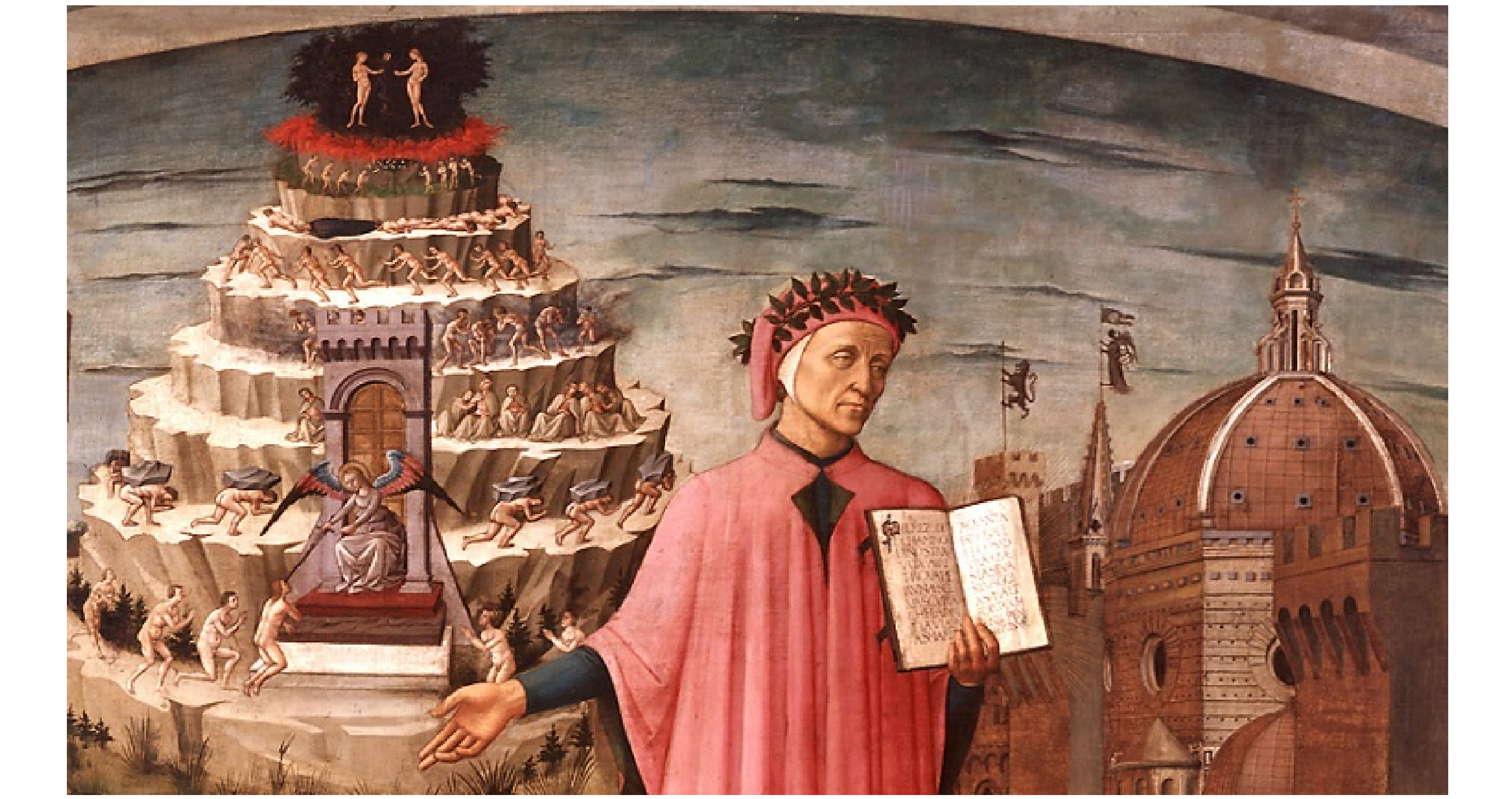 Поэма данте алигьери. Доменико ди Микелино Данте. Микелино Данте фреска. Данте Алигьери "Божественная комедия". Доменико ди Микелино - "Данте и три царства" - 1465.