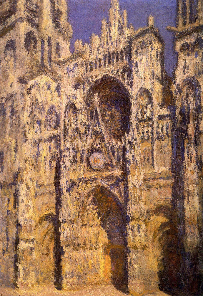 Lukisan Rouen Cathedral (1894). Claude Monet.