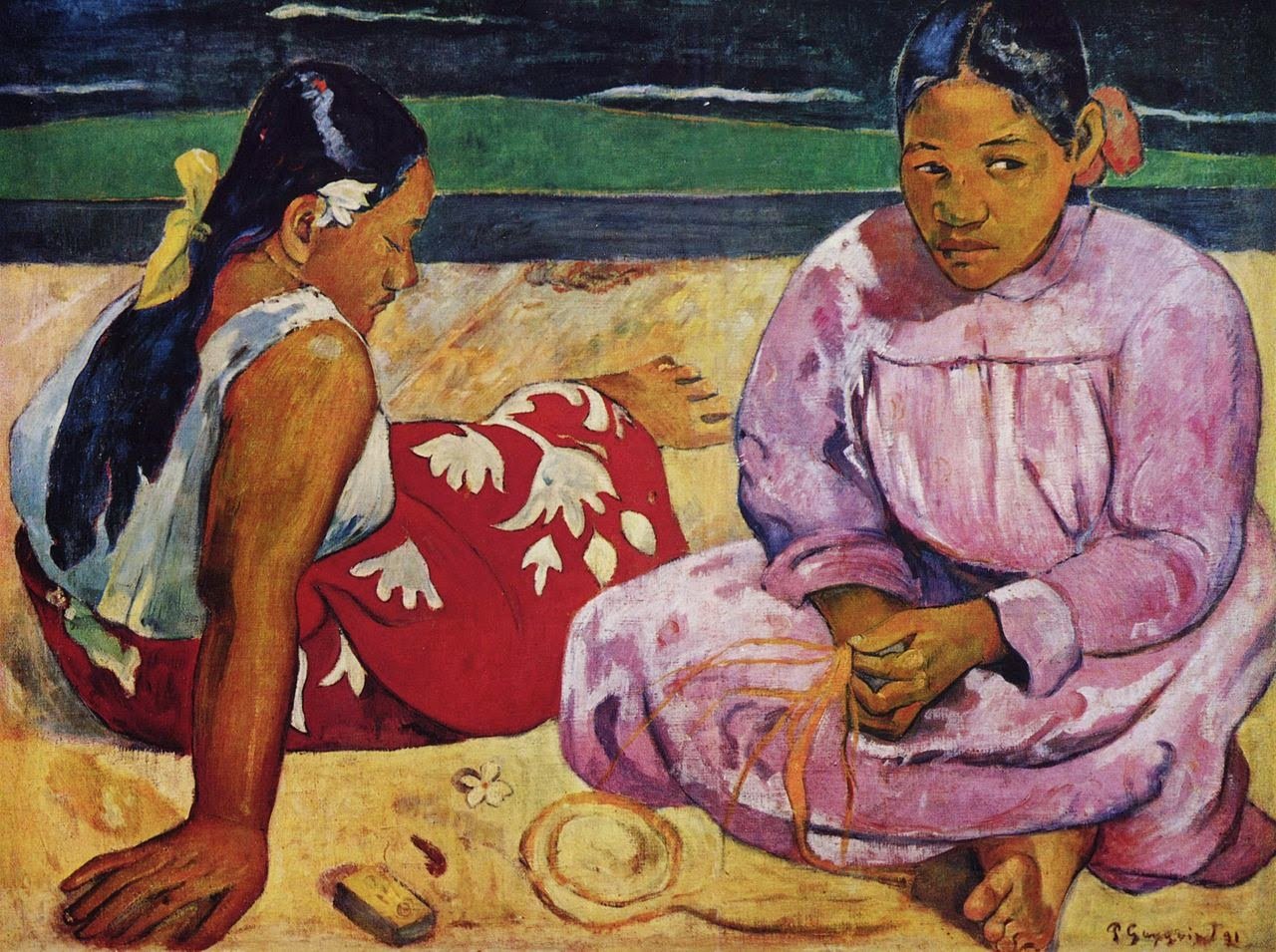 Paul Gauguin, Tahitian Women on the Beach, 69 _ 91 cm, oil on canvas, 1891, Mus_e d'Orsay