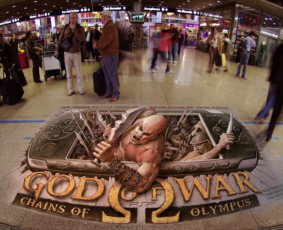 God of War, Sony Playstation Floor Graphic